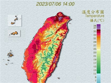 38度高溫範圍擴大 北北基花東入列