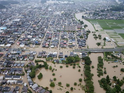 日本秋田縣大雨破紀錄 河川氾濫水庫緊急放水