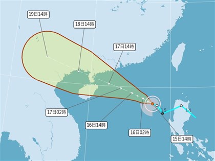颱風泰利外圍雲系影響 入夜北海岸、東半部、南部短暫陣雨
