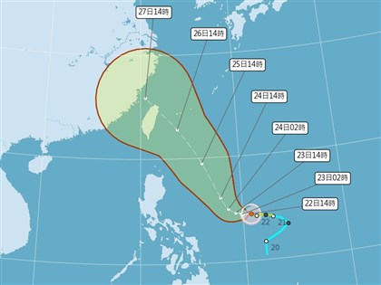 颱風杜蘇芮路徑偏北 最快25日同發海陸警