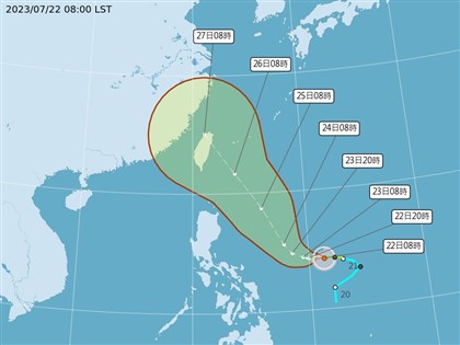 颱風杜蘇芮影響看北轉角度 氣象局：25日海警機率高