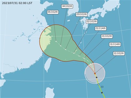 吳德榮：颱風卡努影響北部明晚起有雨 8/3起中南部防大雷雨