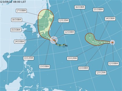 颱風蘭恩往日本移動 朵拉跨換日線強度減弱可能消失海上