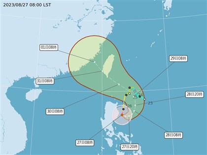 颱風蘇拉有機會穿過台灣南端 最快28日晚海警29日陸警