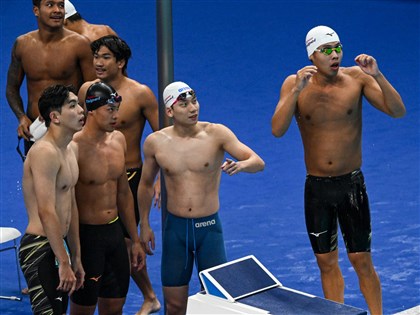 亞運游泳男子400公尺混合接力第4名 破全國紀錄