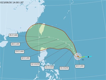 颱風小犬最快10/3發海警 4至6日最靠近台灣