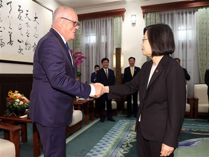 澳洲前總理莫里森會蔡總統：與台灣站在一起 恫嚇潛在侵略者