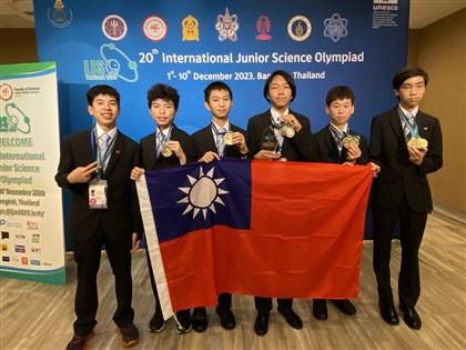 國際國中科學奧林匹亞競賽 台生獲6金總排名第1