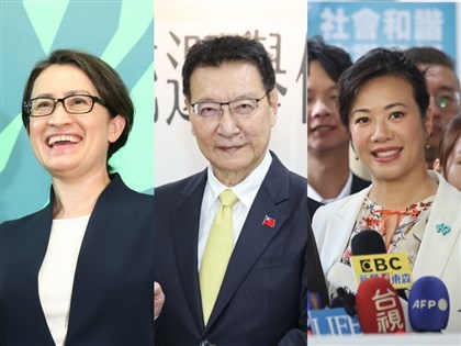 副總統選舉政見會晚間登場 蕭美琴趙少康吳欣盈3輪比拚[影]
