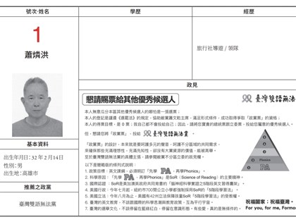 台南立委候選人「目標0票」獲近4萬票 拿回保證金但無緣補助款