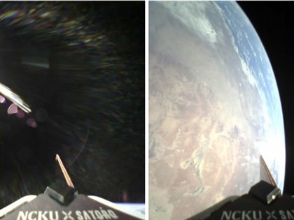 台灣首次太空打卡 成大立方衛星升空滿月自拍影像公開