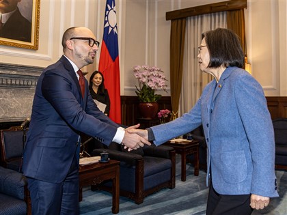 會見蔡總統 立陶宛國會議員：人民的自由思想造就今日台灣