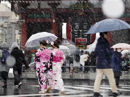 日本氣象廳對東京發布大雪警報 入冬以來首見[影]