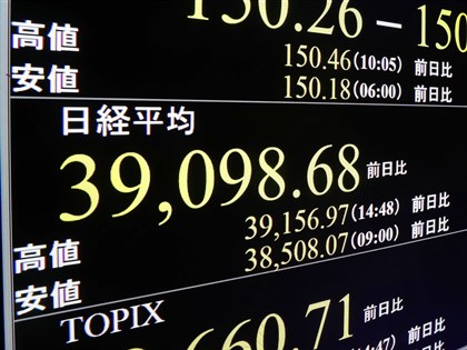 日經大漲收盤逾39000點創新高 改寫泡沫經濟時期紀錄