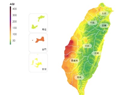 西半部擴散條件差 彰化嘉義局部空氣品質亮紅燈