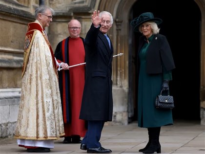 英王查爾斯三世出席復活節禮拜 罹癌後露面受矚目