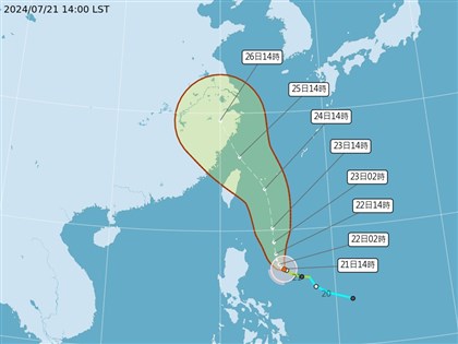 颱風凱米24、25日最接近台灣 各地防豪大雨中部以北雨勢最顯著