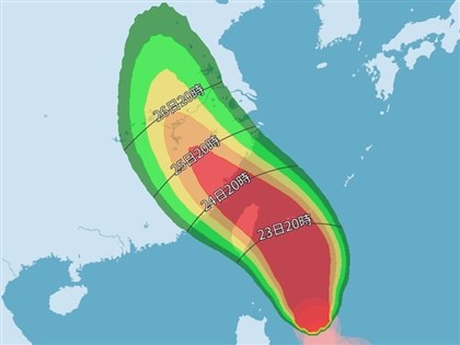 颱風凱米海警暫定22日晚間11時30分發 雨勢估23日晚至25日最顯著