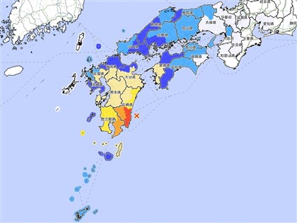 日本九州外海地震規模7.1 發布海嘯注意報