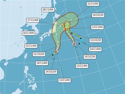 3颱風共舞對台無影響 15日起各地轉有雨至下週