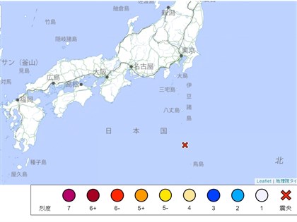 日本鳥島近海地震規模5.9 伊豆群島出現50公分高海嘯