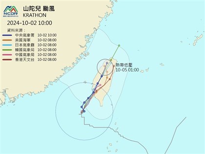 山陀兒登陸可能轉熱帶性低氣壓 史上第2個消散在台灣上空颱風