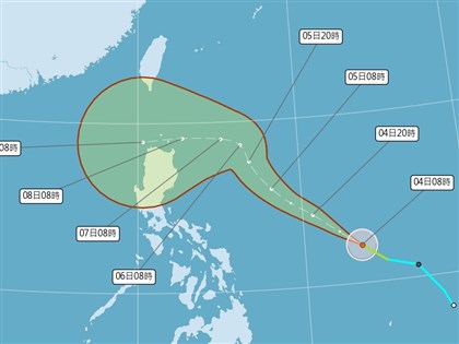 颱風銀杏路徑估偏西入南海可能最高 8日起留意共伴降雨