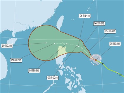 颱風銀杏向西北行 吳德榮：進入南海機率最高8日起台灣東側水氣增