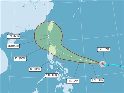 颱風天兔生成 路徑北偏不排除14日海警