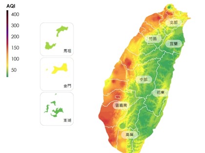 西半部空氣品質差亮橘燈 彭啓明：颱風致污染物難擴散