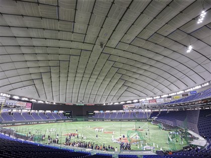 棒球12強賽台灣隊東京巨蛋練球 提白色屋頂恐影響判斷【圖輯】