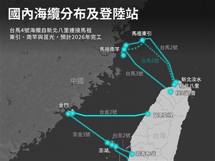 數發部：台馬海纜等10條國內海纜 全列關鍵基礎設施