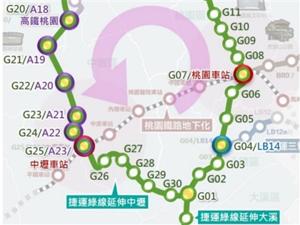桃捷綠線延伸中壢361億元  中央拍板