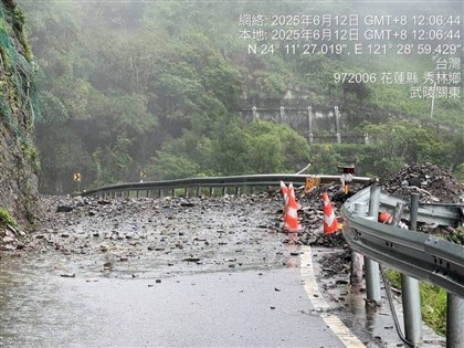 中橫公路豁然亭路段坍方 關原至天祥段13日搶通