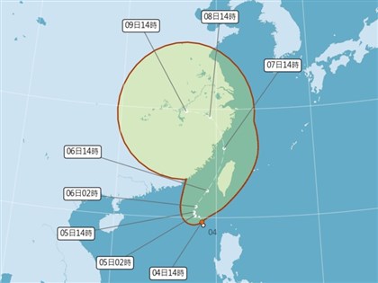 颱風丹娜絲最快今晚生成 5日上午可能發海警