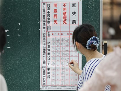 罷免案即時開票　中央社圖表掌握實況