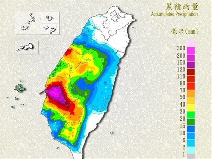 豪雨襲西南部最大雨量已破300毫米　多處一級淹水警戒