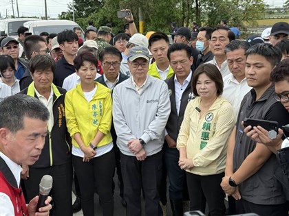 卓榮泰台南勘災　宣布成立雲嘉南水災前進指揮所[影]