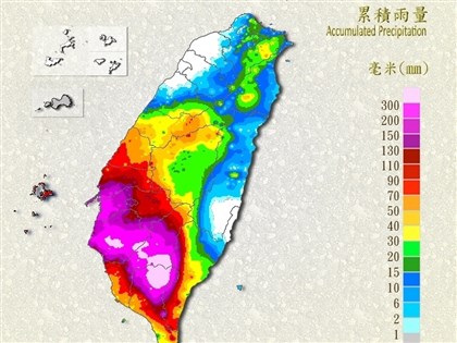 3日白天迎降雨高峰　高屏山區防豪雨以上降雨