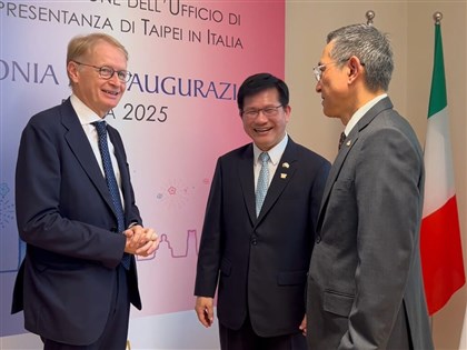 林佳龍訪歐現身羅馬　會晤10多位義大利議員[影]