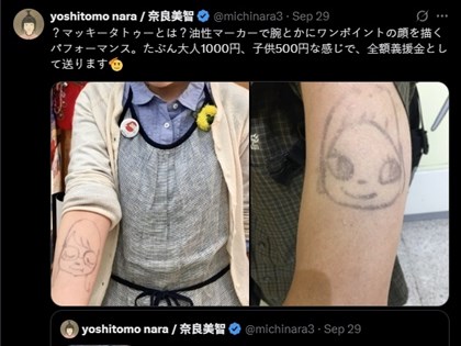 奈良美智心繫花蓮洪災辦募款　先捐周邊所得200萬
