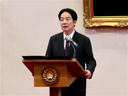 賴總統：堅定反併吞反侵略　反對推進統一