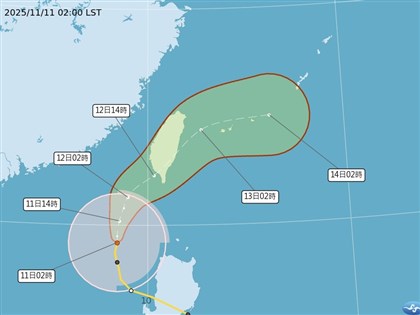 颱風鳳凰陸警首波警戒範圍高雄屏東　大台北、東半部共伴降雨