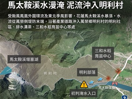 萬榮明利村不補破堤釀淹水？水利署澄清該處本無堤防