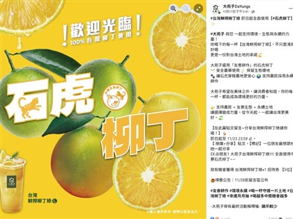 大苑子下架「石虎柳丁」文宣　取消商標申請