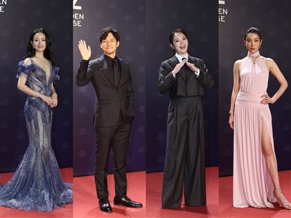 金馬紅毯林依晨魚尾禮服優雅亮相　西島秀俊黑西裝帥氣登場