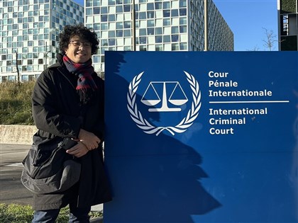 現身國際刑事法院　沈伯洋：台灣與民主同盟站在一起[影]