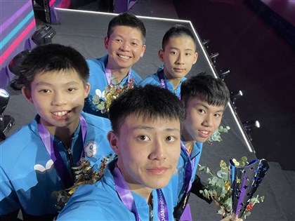 桌球世青賽鄭旻修拿2點　台灣U15男團奪改制後首金[影]