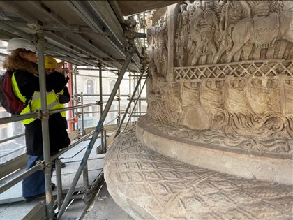 特派在現場／登上高空鷹架　揭密古羅馬皇帝紀念柱修復工程