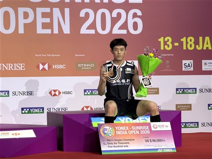 林俊易攻擊出色　直落2奪印度羽球賽男單金盃